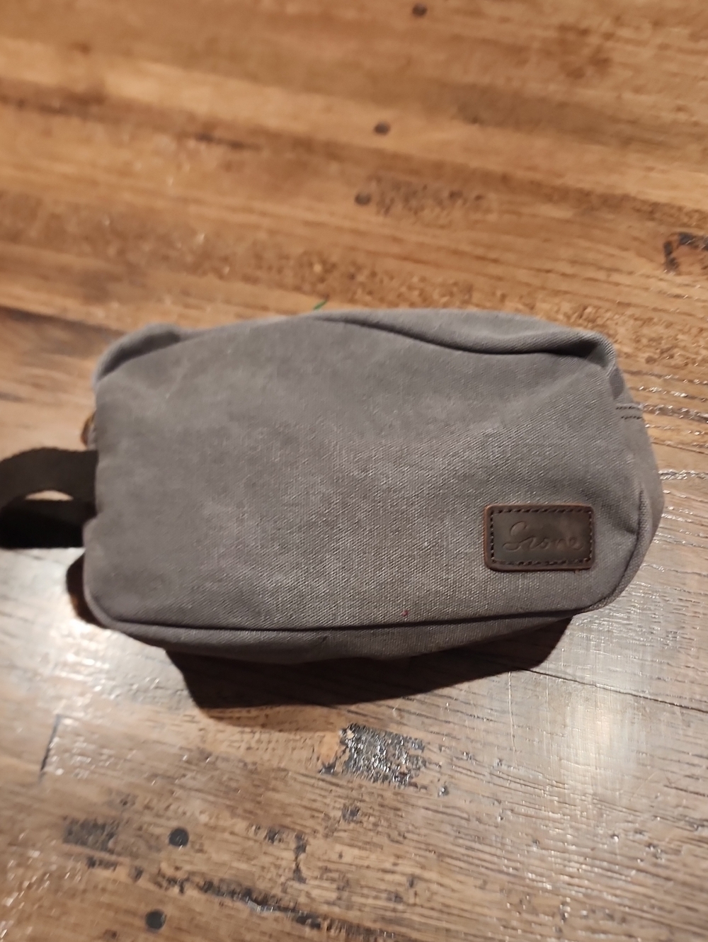 Canvas Toiletry Pouch - Gray